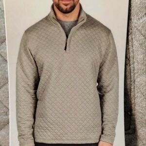 NWT Islands Sands Quilted 1/4 Zip Pullover